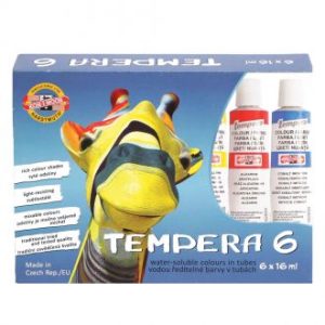 TEMPERA BOJICE 6x16ml ŽIRAFA KARTONSKA KUTIJA K-I-N