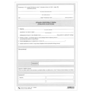 V-4-5/N ODLUKA O POSLOVNO UVJETOVANOM OTKAZU UGOVORA O RADU