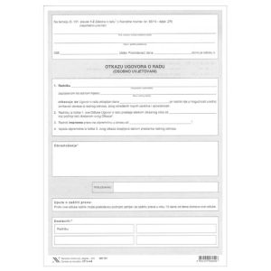 V-4-6/N ODLUKA O OSOBNO UVJETOVANOM OTKAZU UGOVORA O RADU