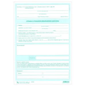 V-4-8/N ODLUKA O OTKAZU UGOVORA O RADU S PONUDOM IZMIJENJENOG UGOVORA