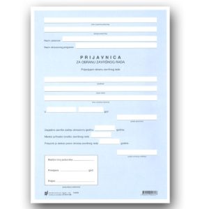 XI-4-138 PRIJAVNICA ZA OBRANU ZAVRŠNOG RADA
