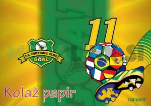 KOLAŽ PAPIR A4 20L FOOTBALL YELLOW