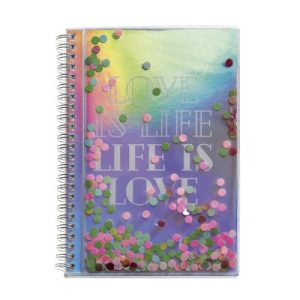 KOLEGIJ BLOK A5 MIQUELRIUS SPIRALNI CRTE CONFETTI LOVE
