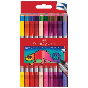 FLOMASTER ŠKOLSKI 20 BOJA OBOSTRANI FABER CASTELL