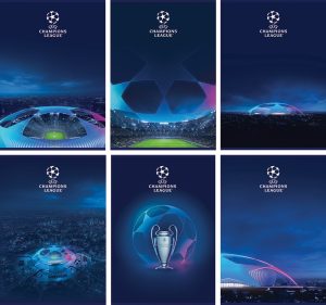 BILJEŽNICA A4 KOCKA UEFA CHAMPIONS LEAGUE