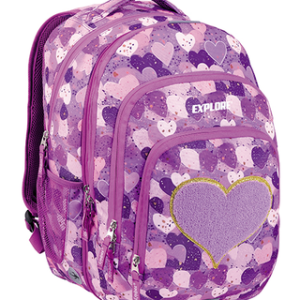 RUKSAK EXPLORE 2U1 PURPLE HEAR