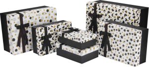 POKLON KUTIJA 270x360x140mm BLACK WHITE GOLD